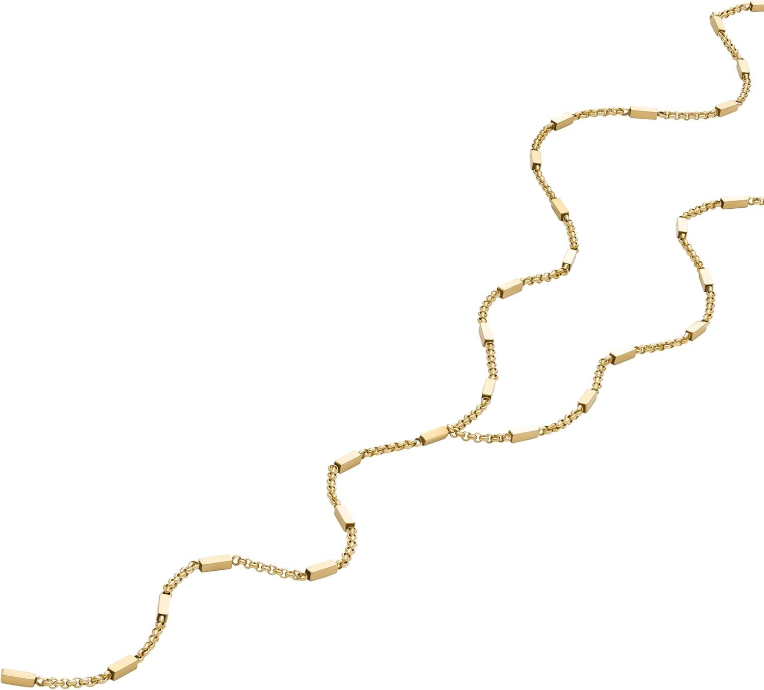 imageFossil Womens GoldTone Stainless Steel Pendant Chain Necklace for WomenYLink