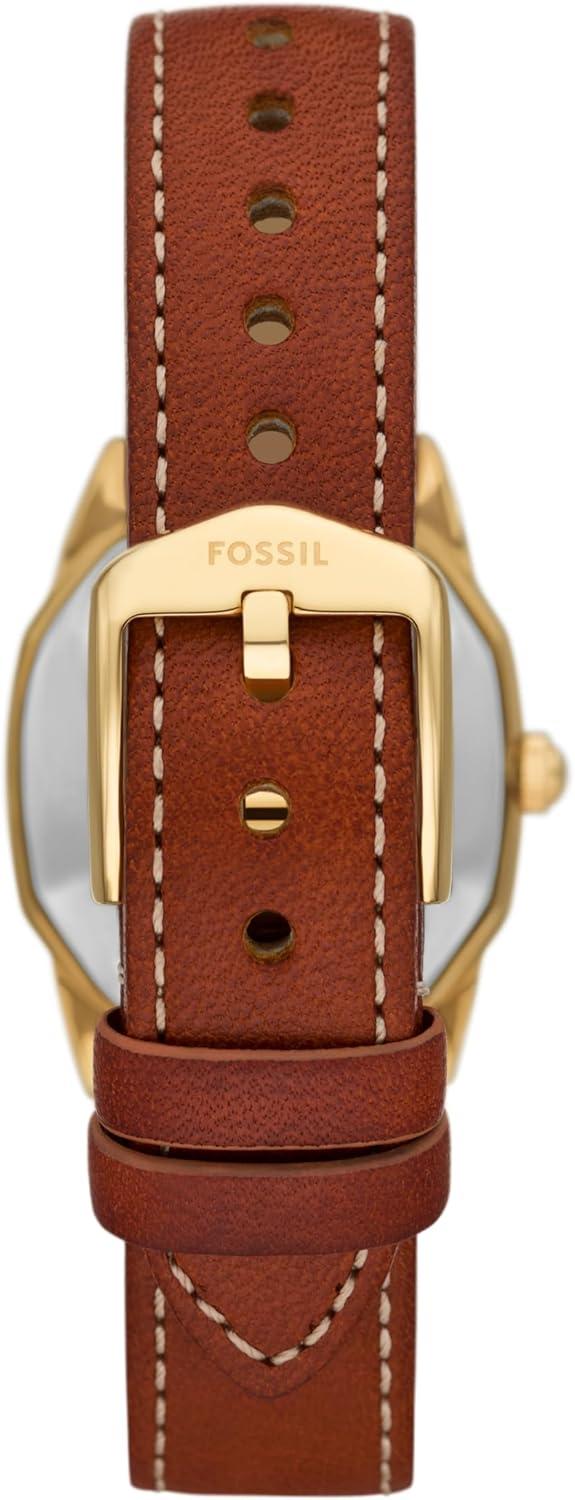 imageFossil Womens Harlow ThreeHand Stainless Steel Bracelet WatchBrown LeatherGold