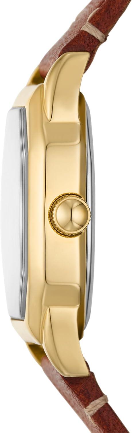 imageFossil Womens Harlow ThreeHand Stainless Steel Bracelet WatchBrown LeatherGold