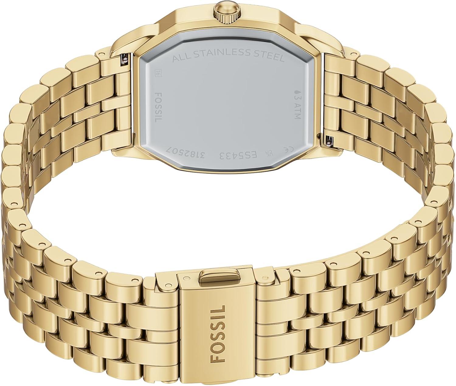 imageFossil Womens Harlow ThreeHand Stainless Steel Bracelet WatchGoldBlack