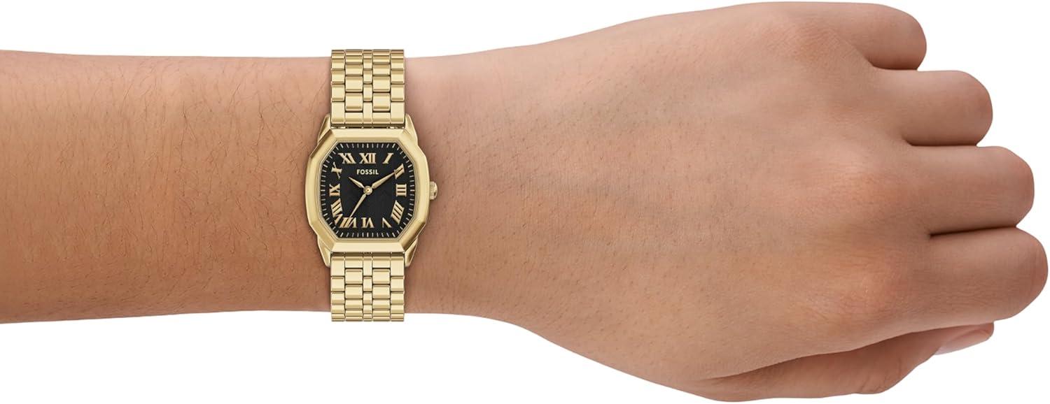 imageFossil Womens Harlow ThreeHand Stainless Steel Bracelet WatchGoldBlack