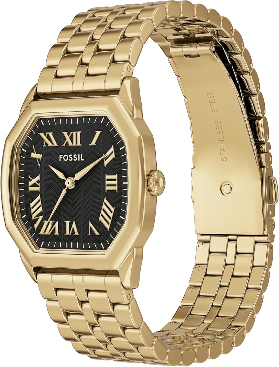 imageFossil Womens Harlow ThreeHand Stainless Steel Bracelet WatchGoldBlack