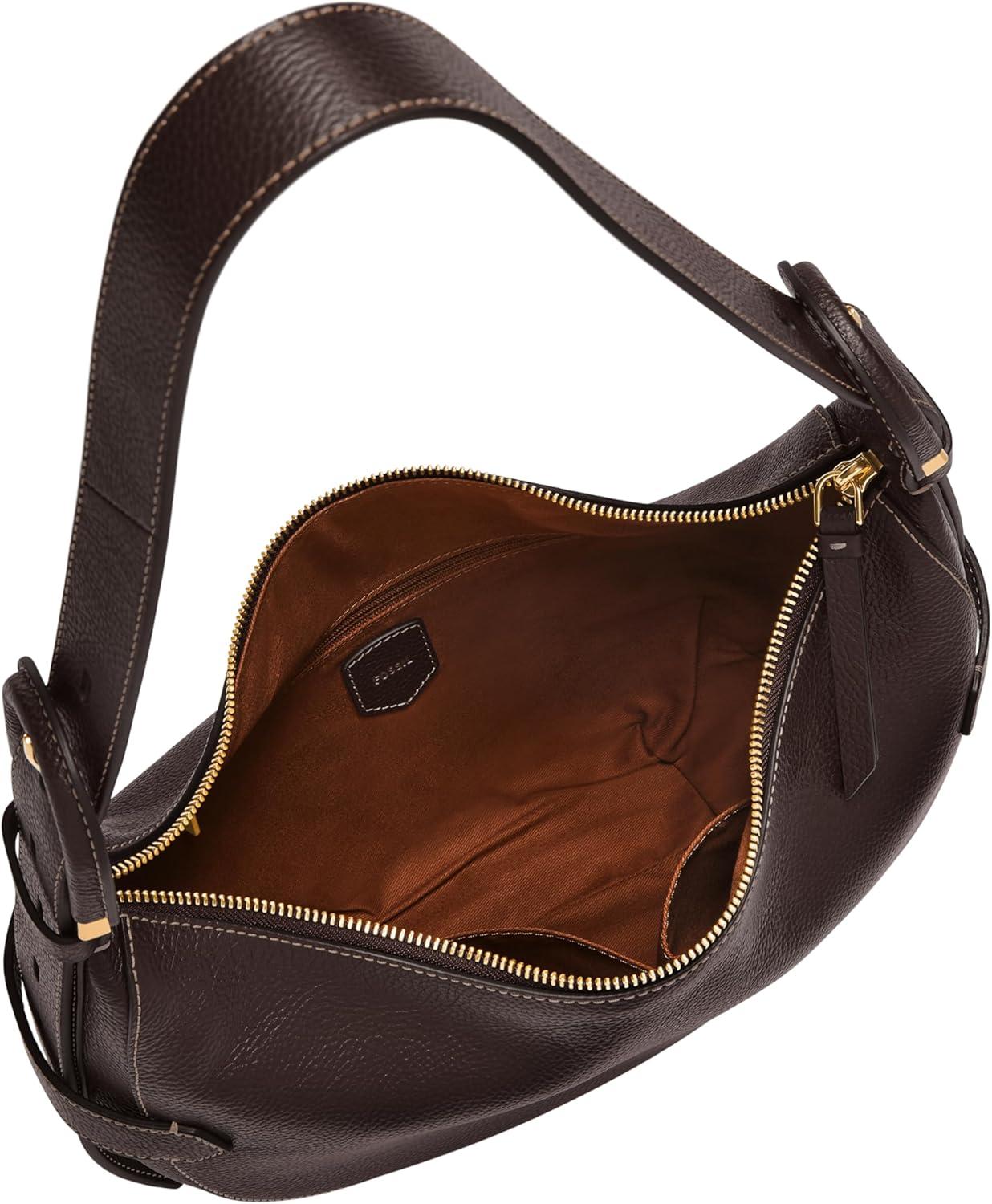 imageFossil Womens Harwell Leather Hobo Purse Handbag for WomenMink