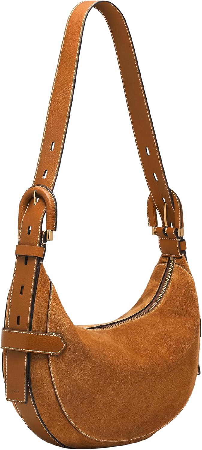 imageFossil Womens Harwell Leather Hobo Purse Handbag for WomenSaddle Suede