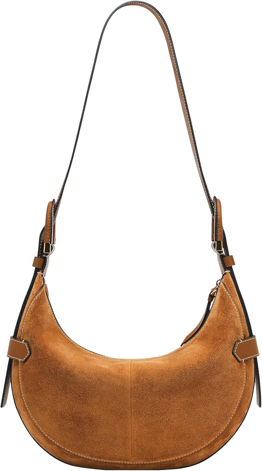 imageFossil Womens Harwell Leather Hobo Purse Handbag for WomenSaddle Suede