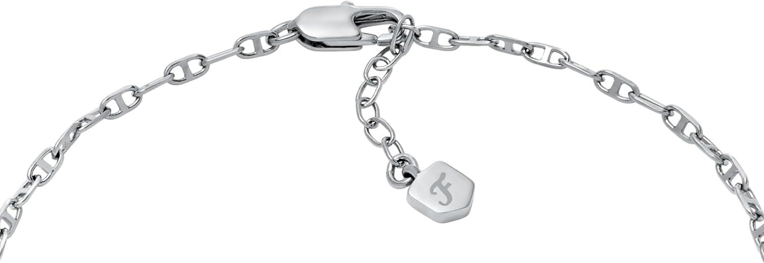 imageFossil Womens Heritage DLink Brass Chain AnkletSilver