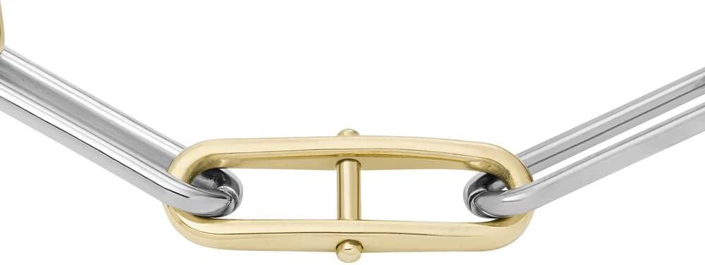imageFossil Womens Heritage DLink TwoTone Stainless Steel Chain Bracelet