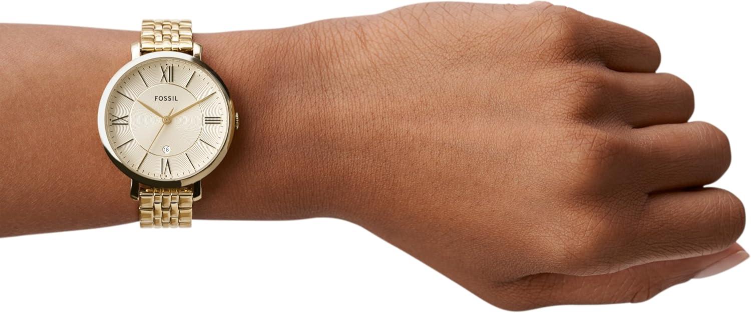 imageFossil Womens Jacqueline Quartz Stainless Steel ThreeHand WatchGold
