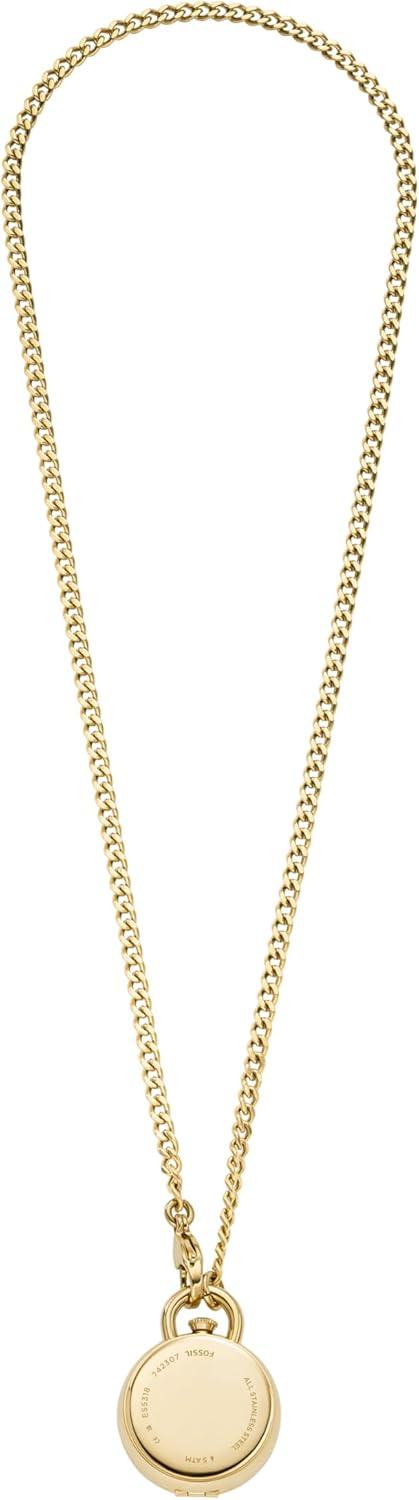 imageFossil Womens Jacqueline Quartz Stainless Steel ThreeHand WatchGold Glitz Locket Watch
