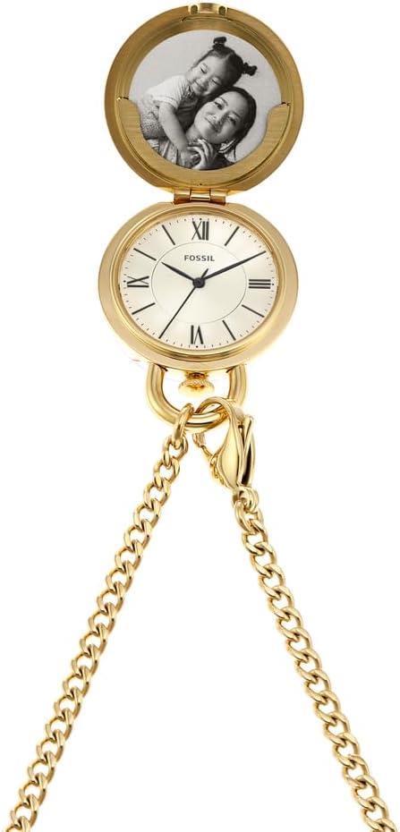 imageFossil Womens Jacqueline Quartz Stainless Steel ThreeHand WatchGold Locket