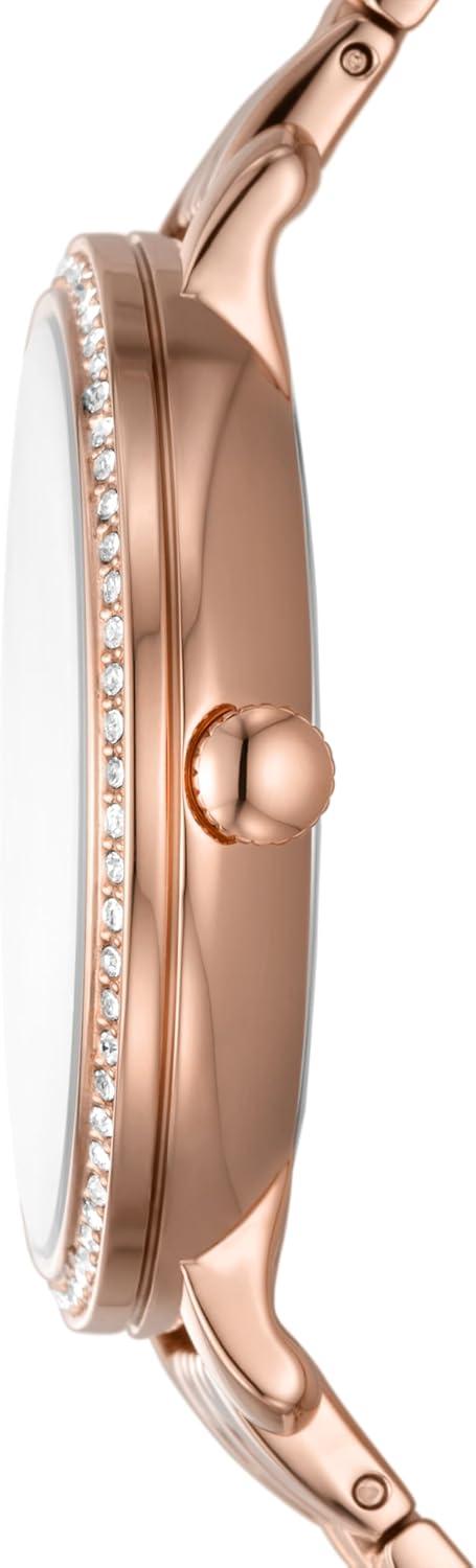 imageFossil Womens Jacqueline Quartz Stainless Steel ThreeHand WatchRose Gold Moonphase