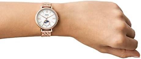 imageFossil Womens Jacqueline Quartz Stainless Steel ThreeHand WatchRose Gold Moonphase
