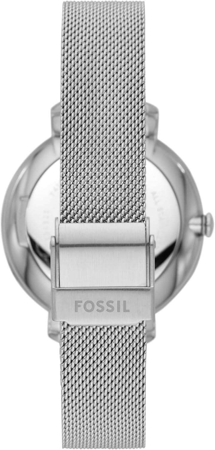 imageFossil Womens Jacqueline Quartz Stainless Steel ThreeHand WatchSilver Mesh