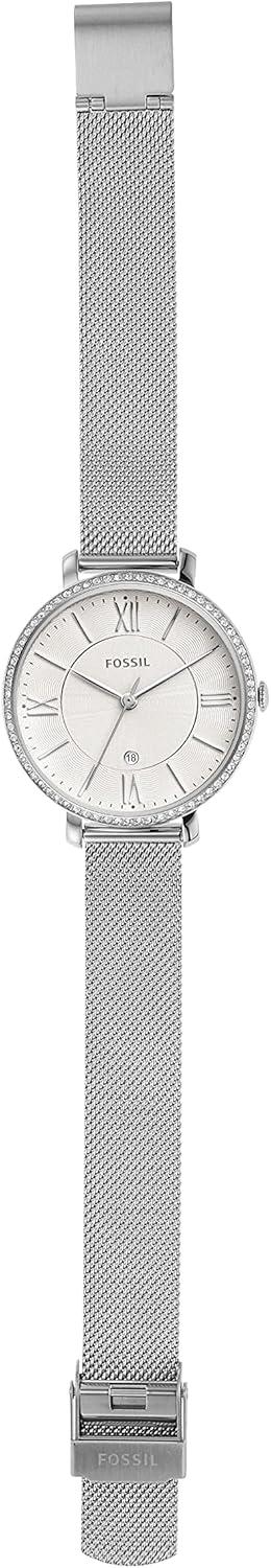 imageFossil Womens Jacqueline Quartz Stainless Steel ThreeHand WatchSilver Mesh