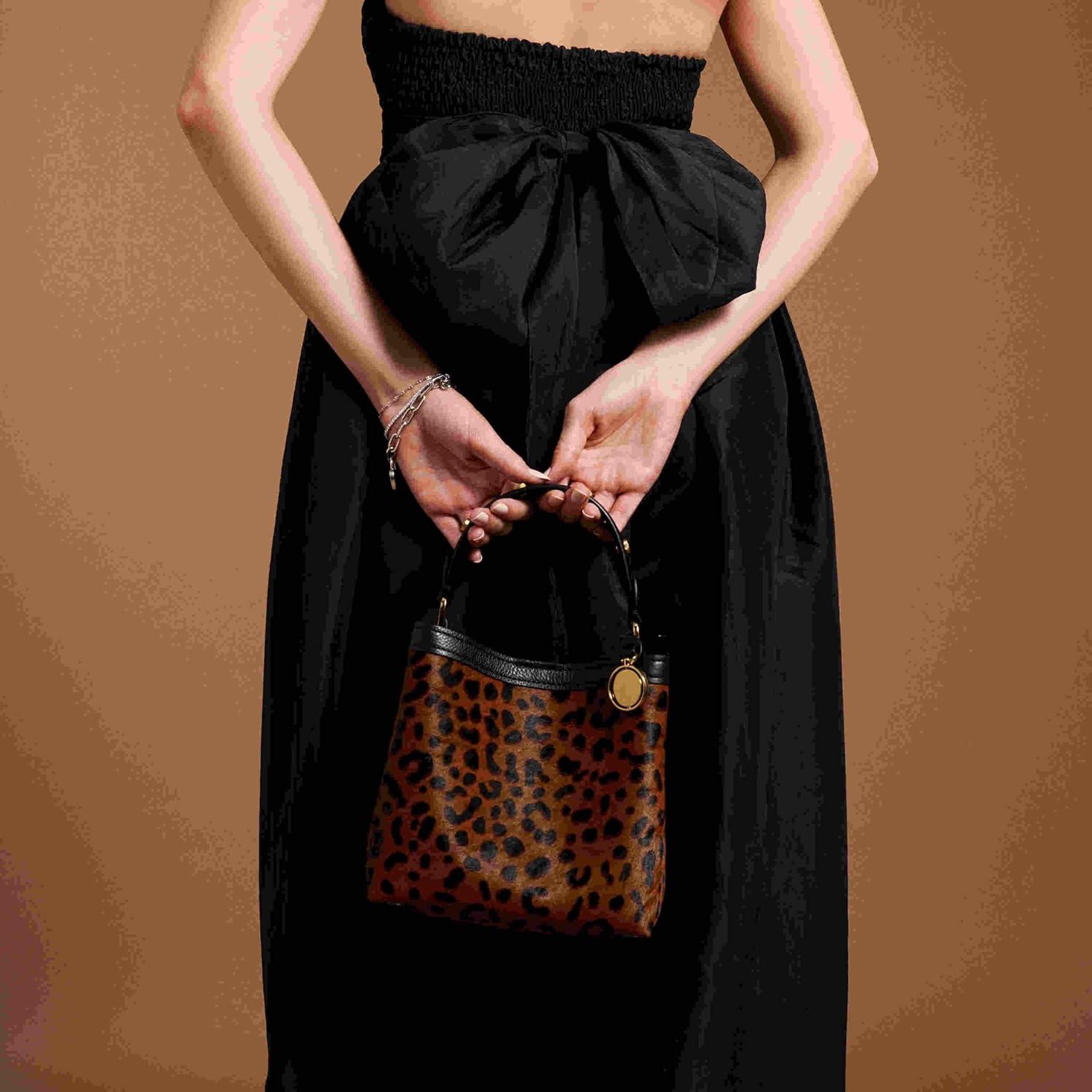 imageFossil Womens Jessie Shoulder BagBlackLeopard Haircalf