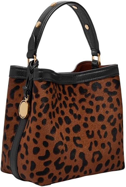 imageFossil Womens Jessie Shoulder BagBlackLeopard Haircalf