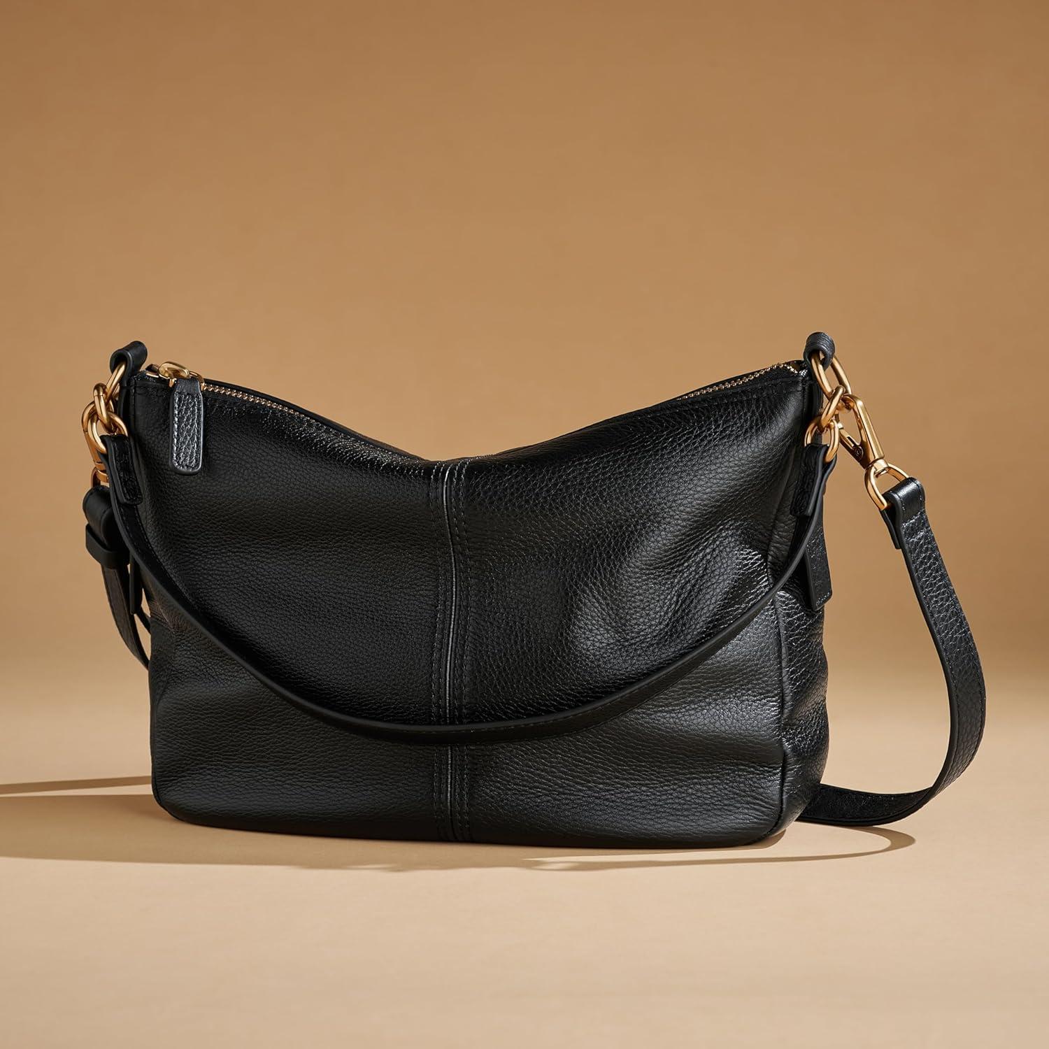 imageFossil Womens Jolie Leather Crossbody Purse Handbag for WomenBlack