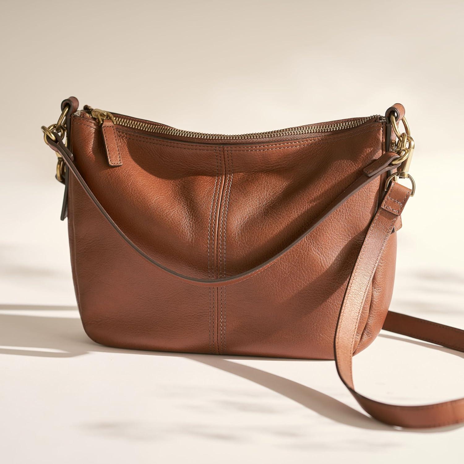 imageFossil Womens Jolie Leather Crossbody Purse Handbag for WomenBrown