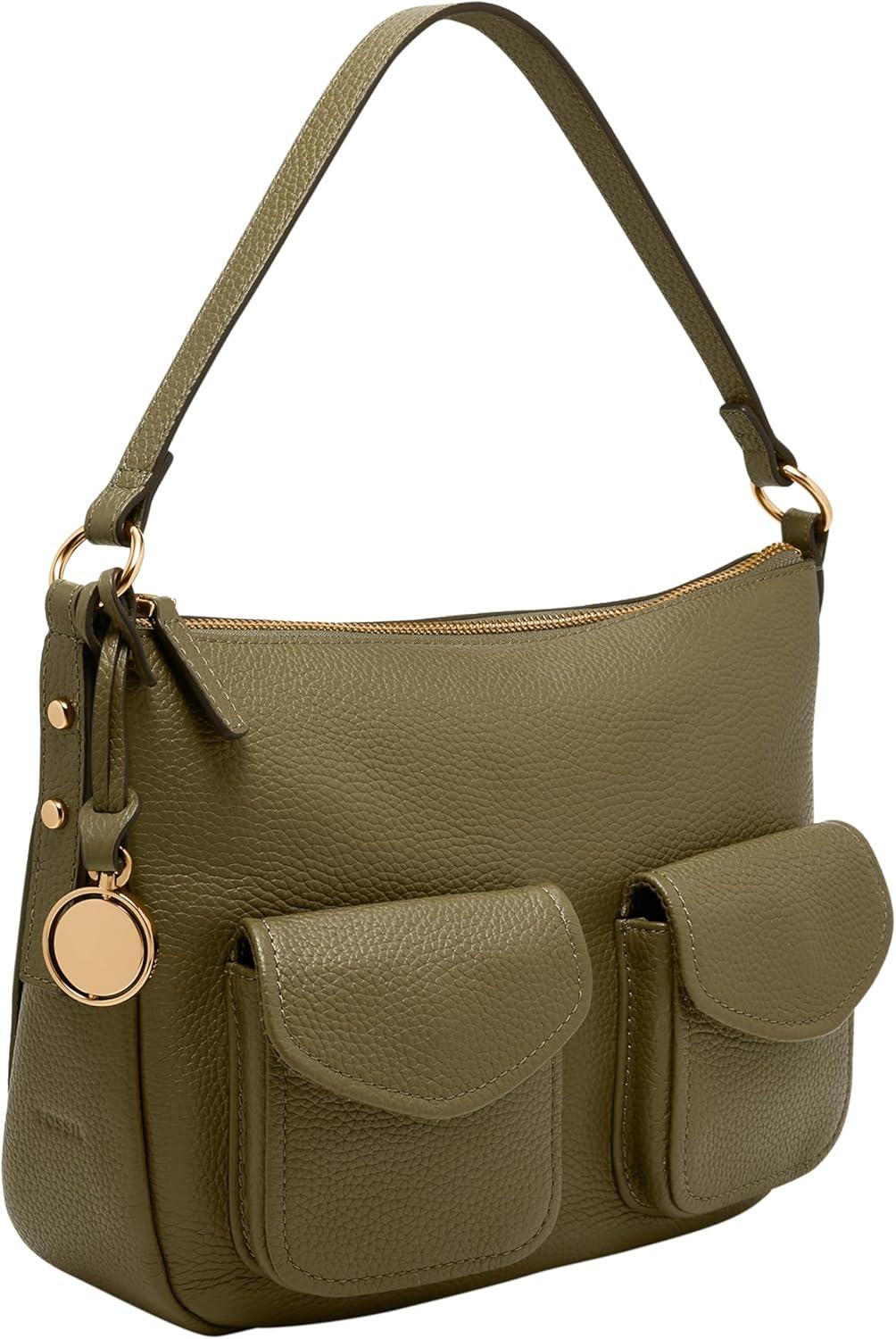 imageFossil Womens Jolie Leather Crossbody Purse Handbag for WomenDesert Olive