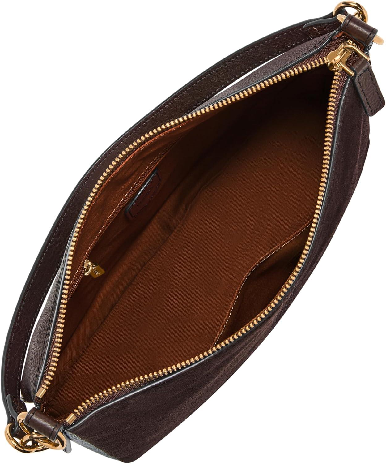imageFossil Womens Jolie Leather Crossbody Purse Handbag for WomenMink Suede
