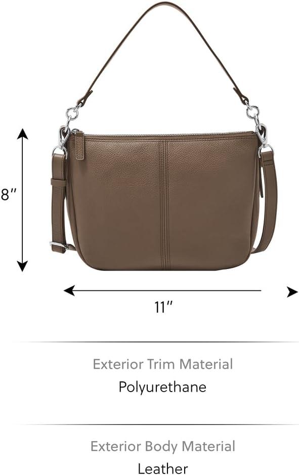imageFossil Womens Jolie Leather Crossbody Purse Handbag for WomenSmoke