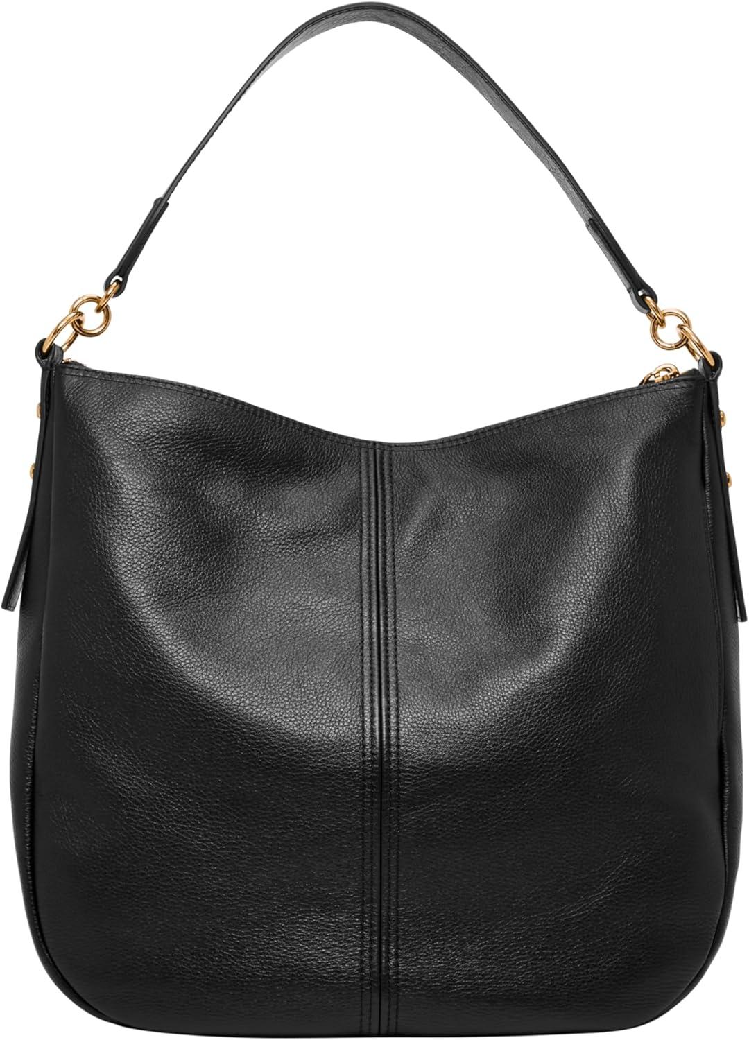 imageFossil Womens Jolie Leather Hobo Purse Handbag for WomenBlack