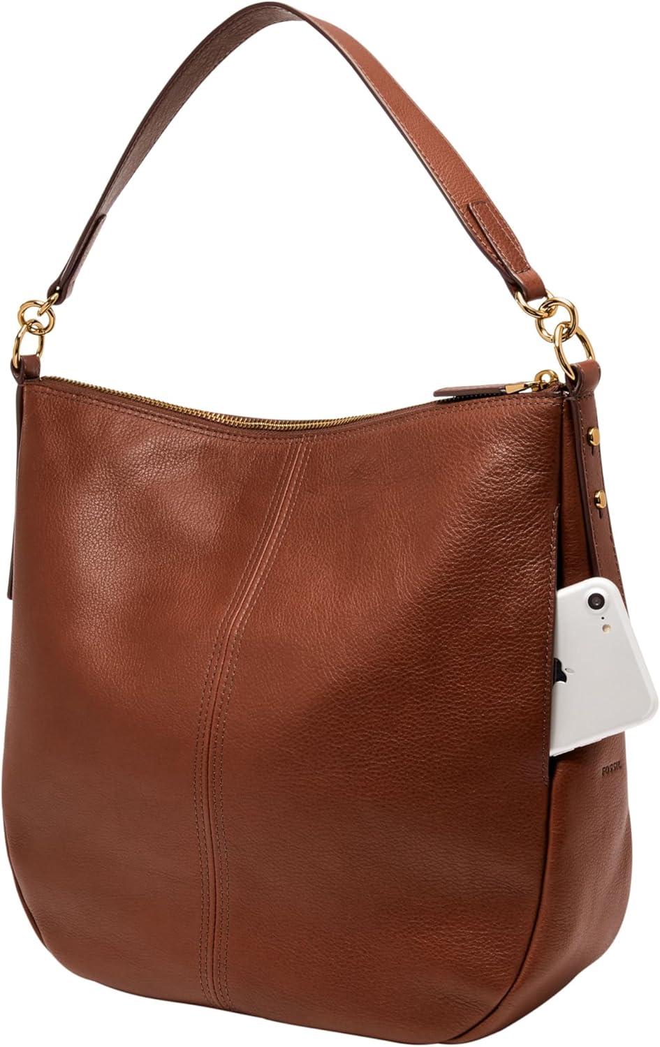 imageFossil Womens Jolie Leather Hobo Purse Handbag for WomenBrown