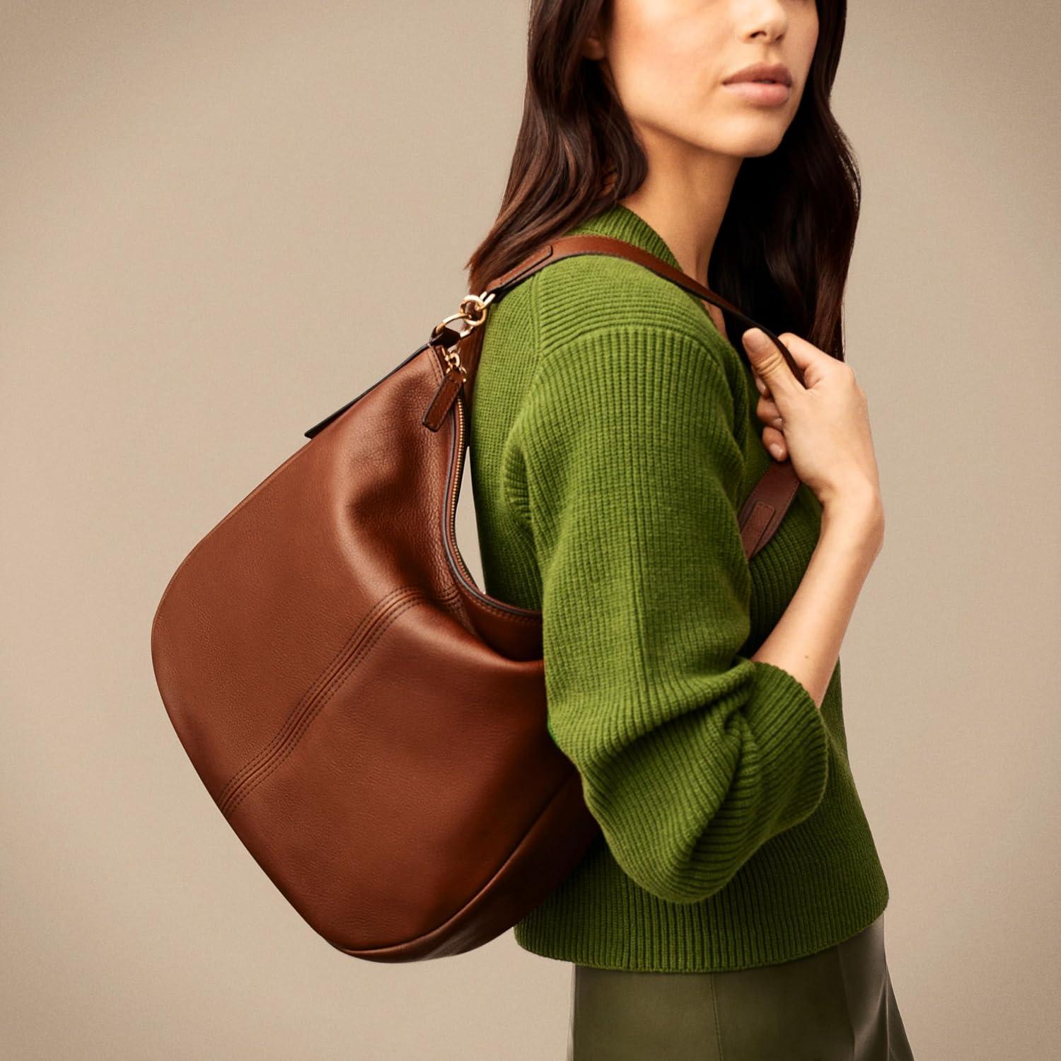 imageFossil Womens Jolie Leather Hobo Purse Handbag for WomenBrown