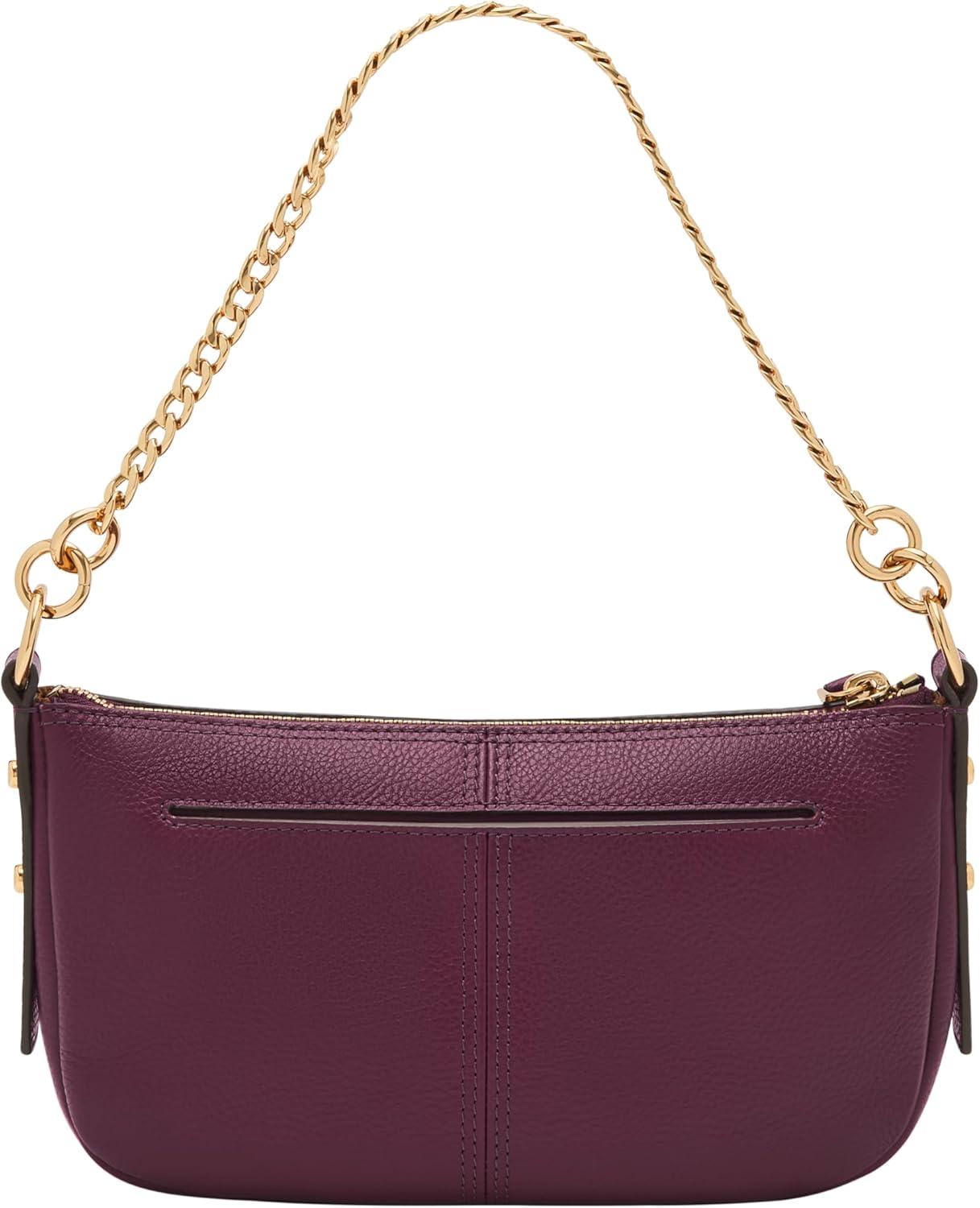 imageFossil Womens Jolie Leather Small Shoulder Bag Purse Handbag for WomenAmethyst