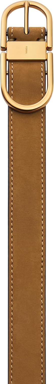 imageFossil Womens Leather BeltCamel Nubuck Double D Ring