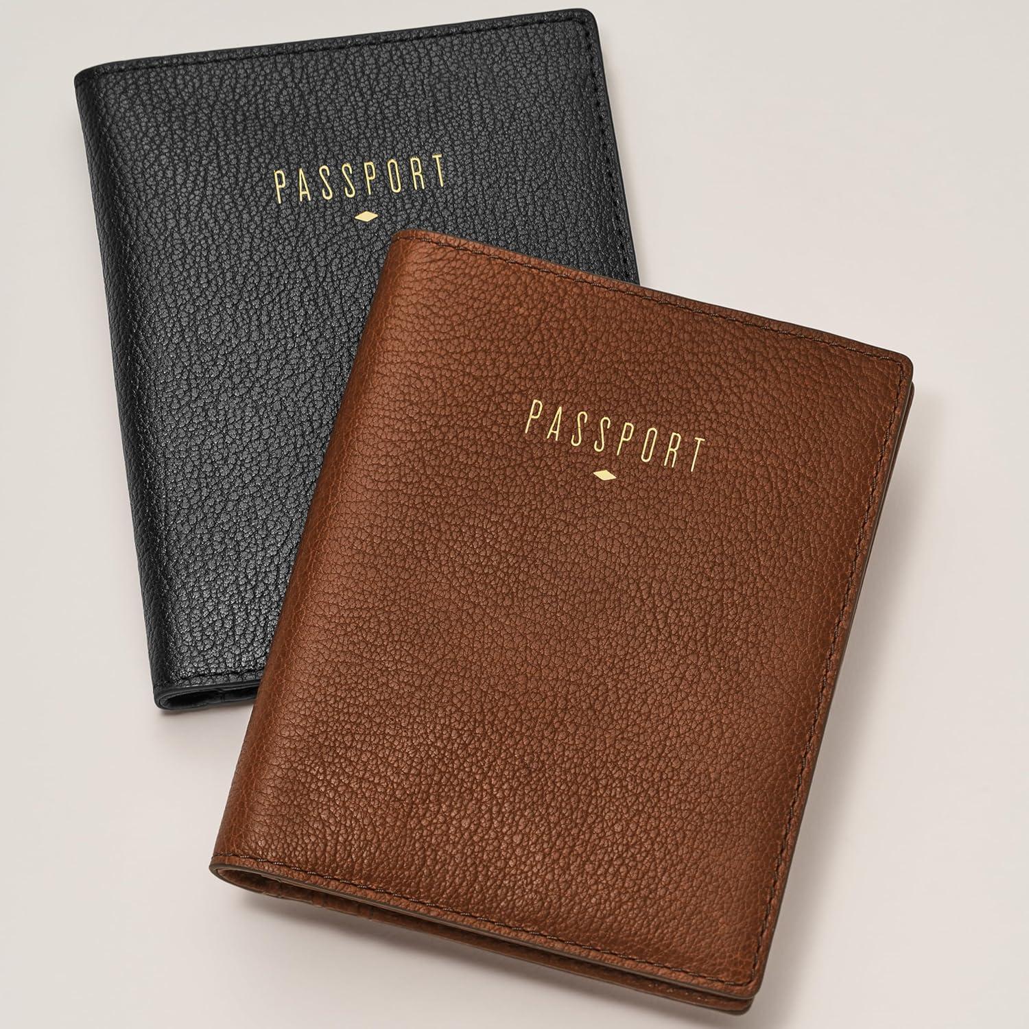 imageFossil Womens Leather Passport CaseBlack