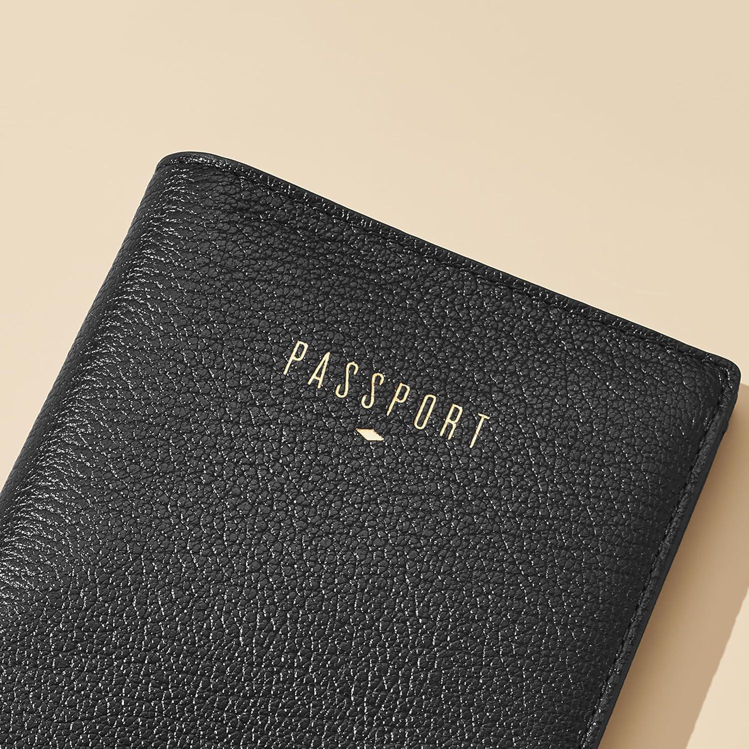 imageFossil Womens Leather Passport CaseBlack