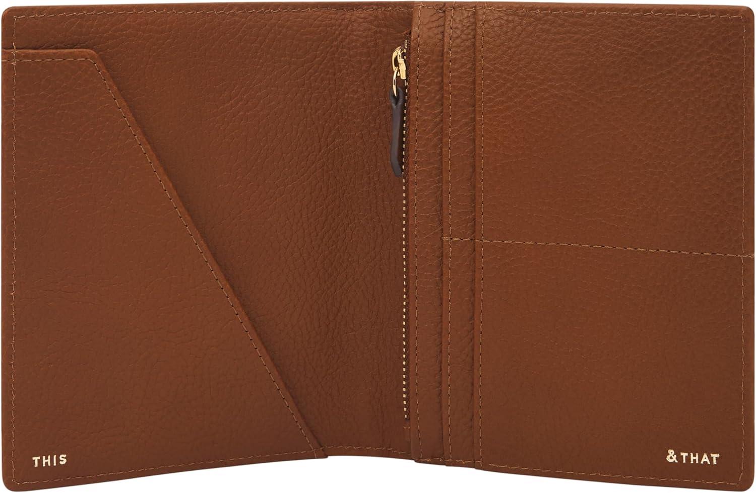 imageFossil Womens Leather Passport CaseNeutral Woven