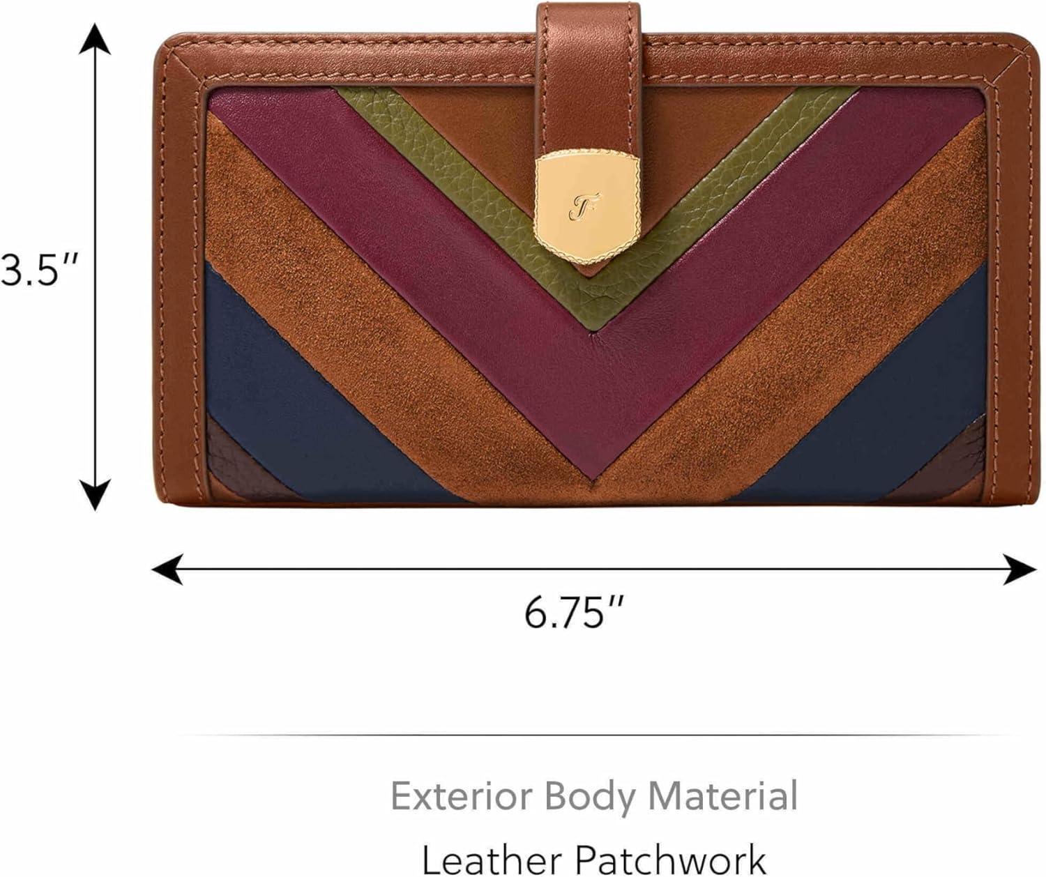 imageFossil Womens Lennox Tab Bifold WalletMulti Patchwork