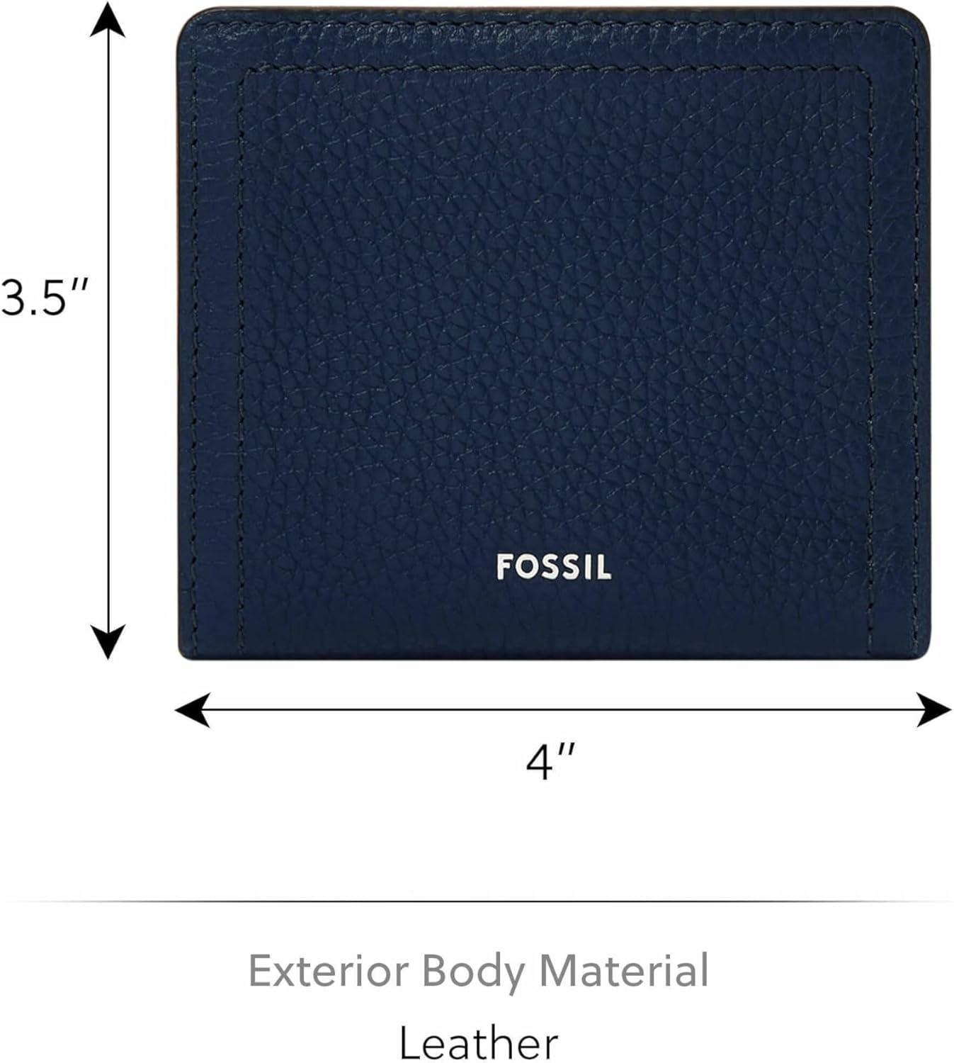imageFossil Womens Logan Leather RFIDBlocking Bifold Wallet