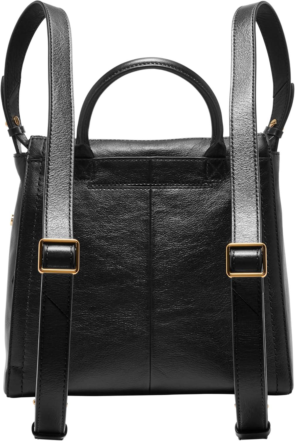 imageFossil Womens Parker Leather Convertible Backpack Purse Handbag for WomenBlack