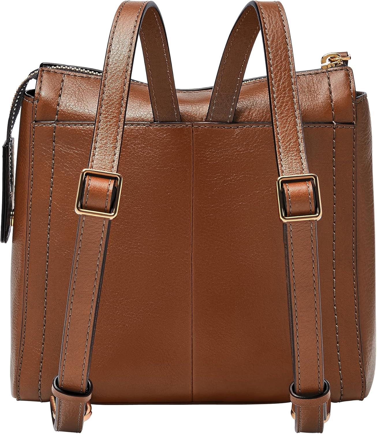 imageFossil Womens Parker Leather Convertible Backpack Purse Handbag for WomenBrown