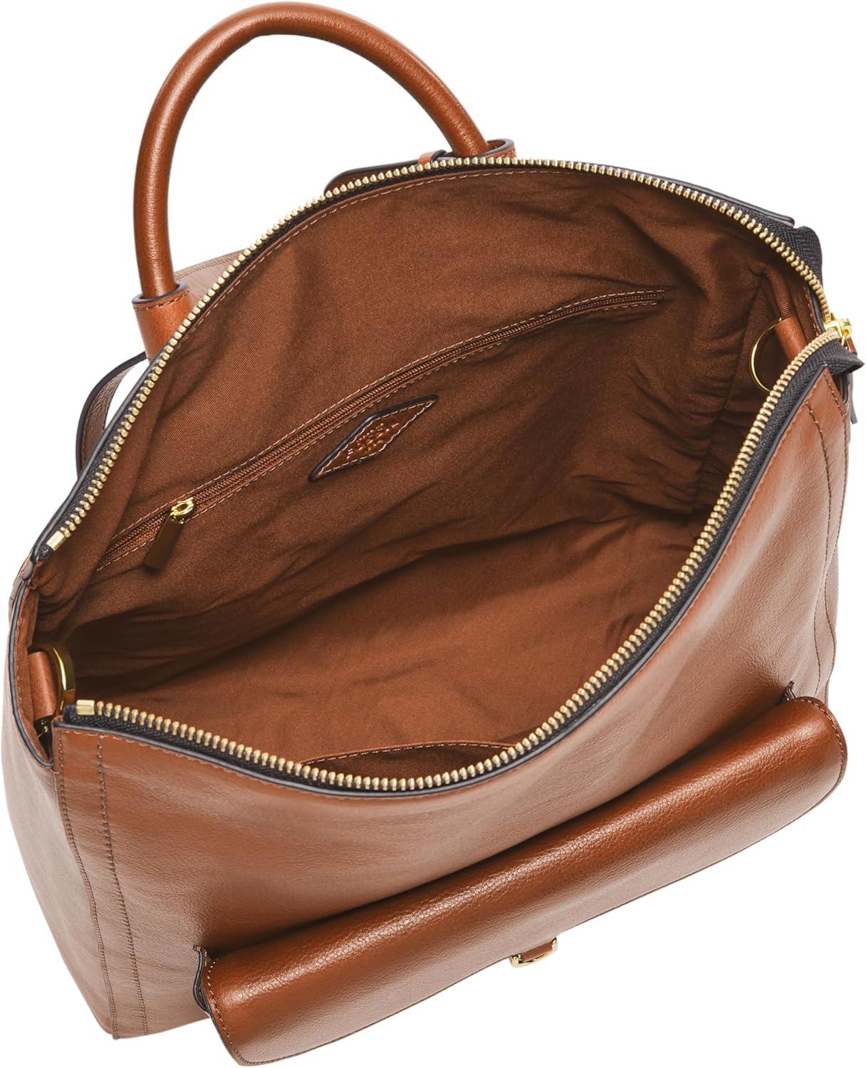 imageFossil Womens Parker Leather Convertible Backpack Purse Handbag for WomenBrown W Outer Pocket