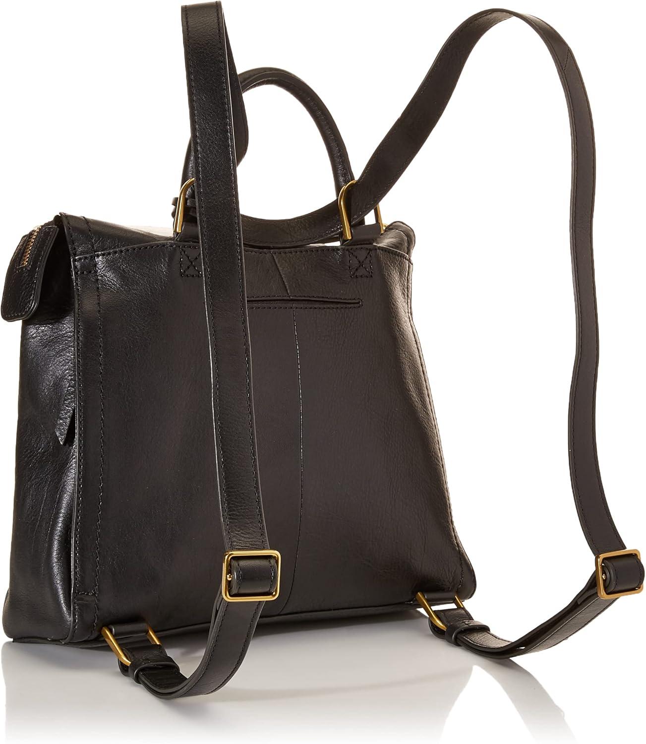 imageFossil Womens Parker Leather Convertible Backpack Purse Handbag for WomenLarge  Black