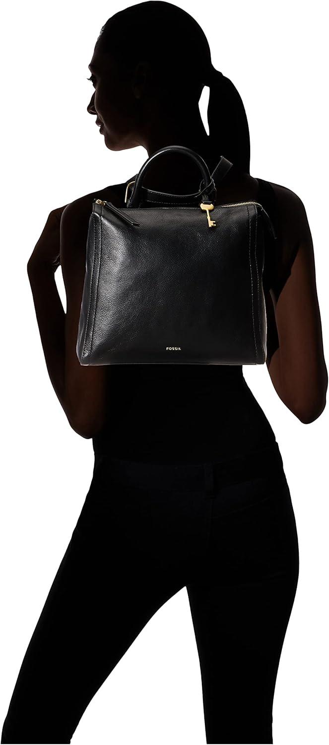 imageFossil Womens Parker Leather Convertible Backpack Purse Handbag for WomenLarge  Black