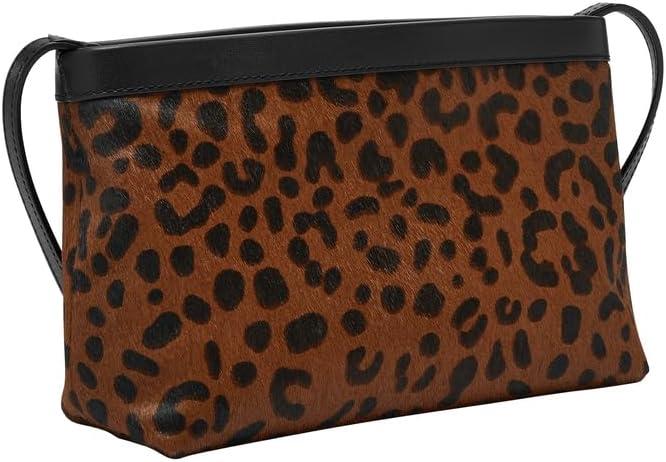 imageFossil Womens Penrose Wallet CrossbodyBlackLeopard Haircalf