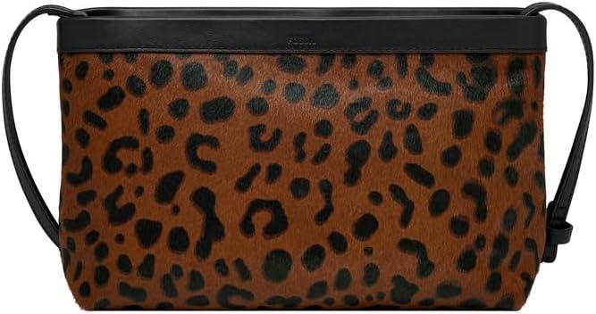 imageFossil Womens Penrose Wallet CrossbodyBlackLeopard Haircalf