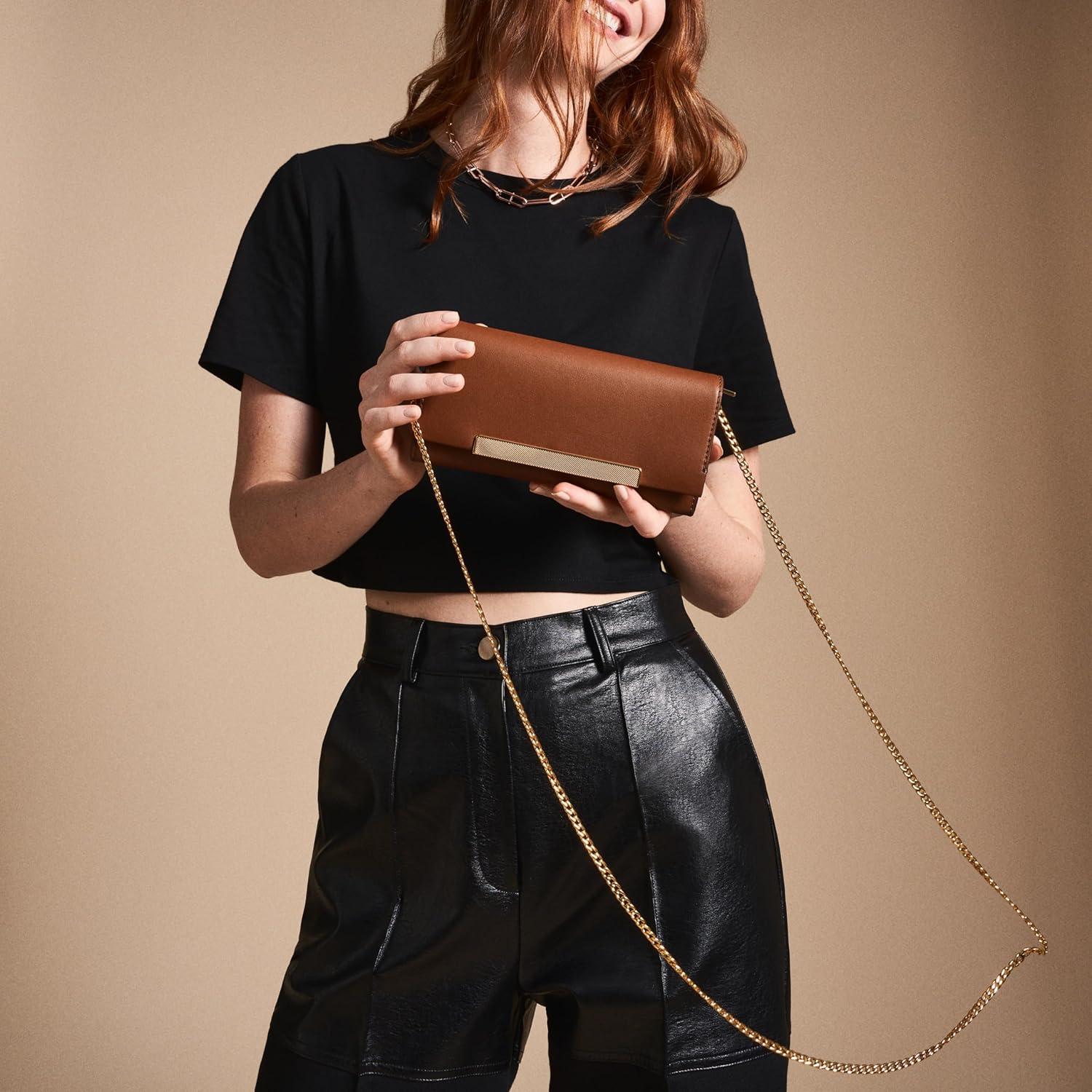 imageFossil Womens Penrose Wallet CrossbodyBrown Flap