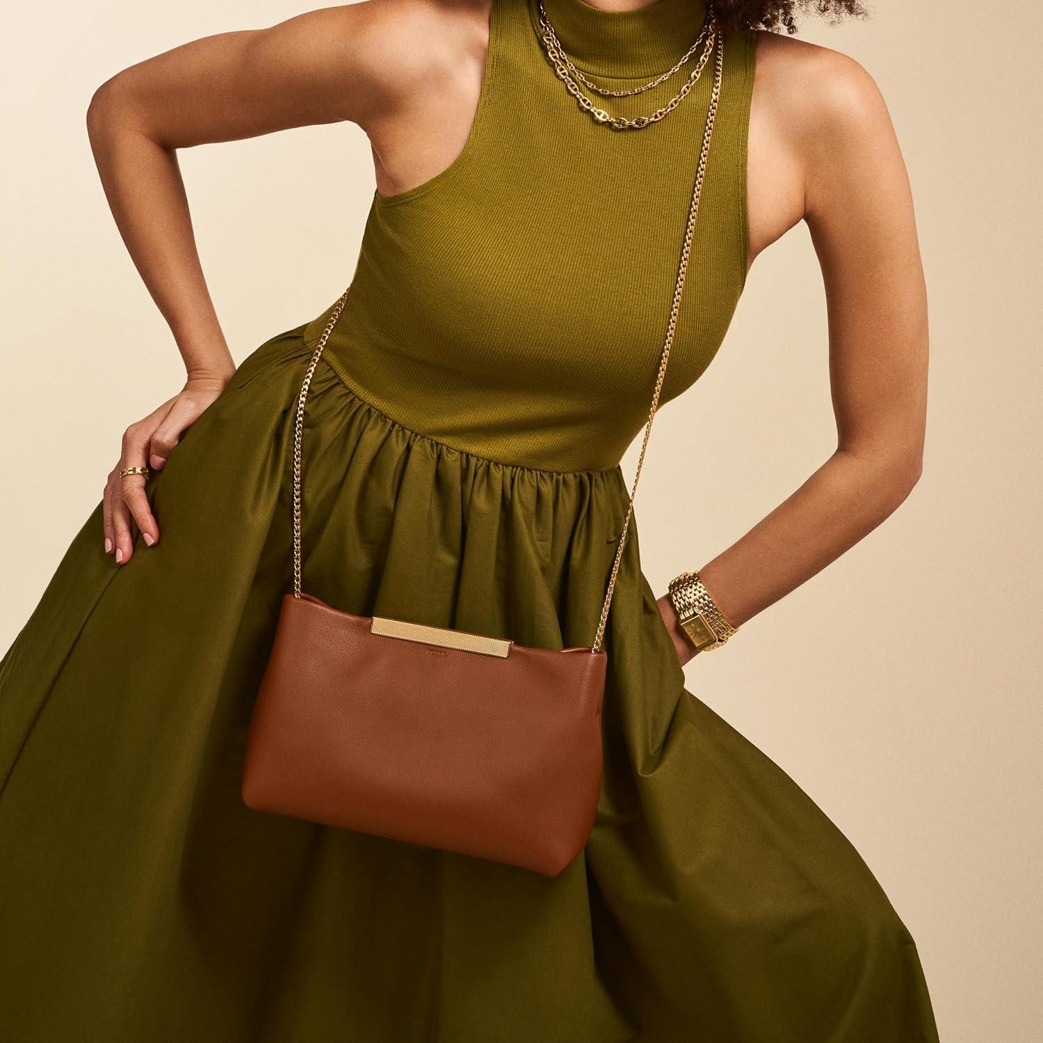 imageFossil Womens Penrose Wallet CrossbodyMedium Brown Clutch