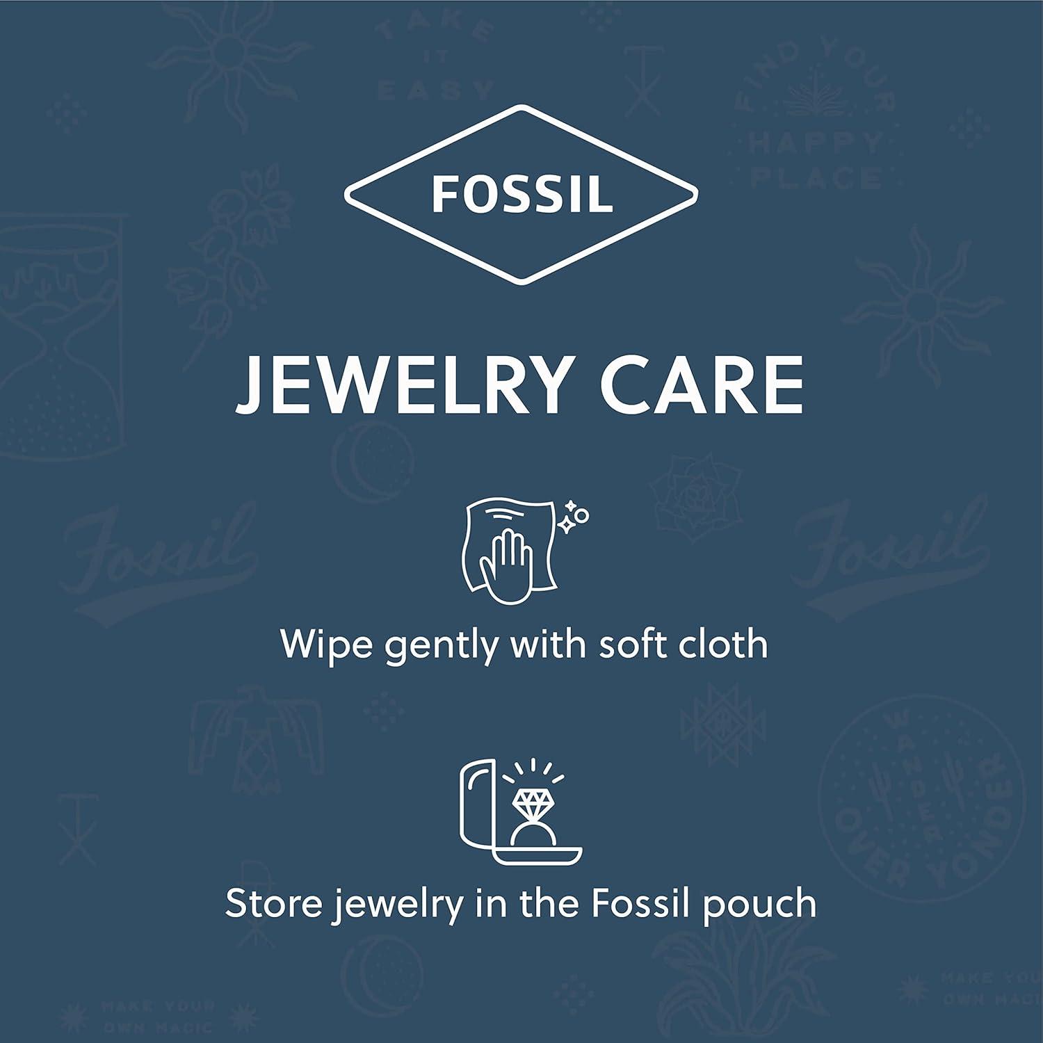 imageFossil Womens Plated Stainless Steel Engravable Personalized Gift Bracelet for WomenRose Gold Disc