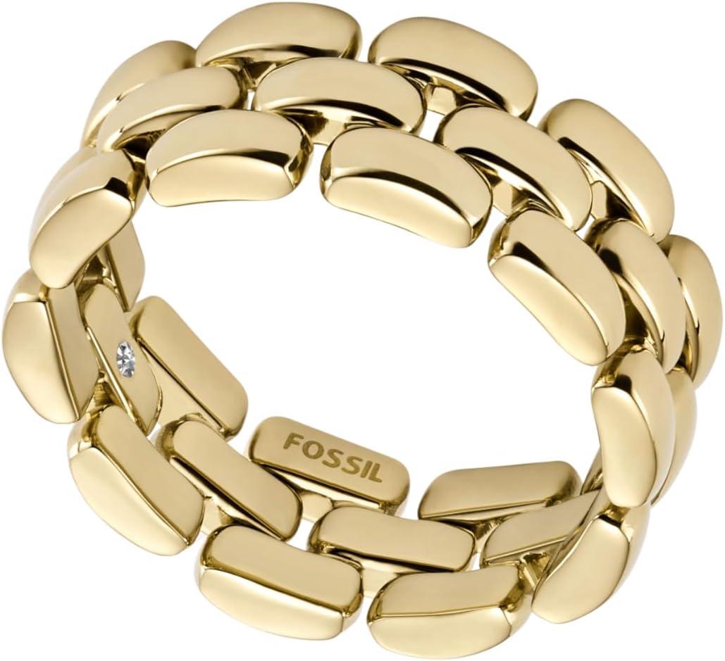 imageFossil Womens Plated Stainless Steel RingGold Arden Chain