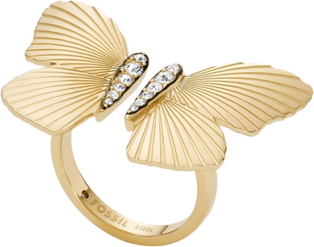 imageFossil Womens Plated Stainless Steel RingGold Butterfly