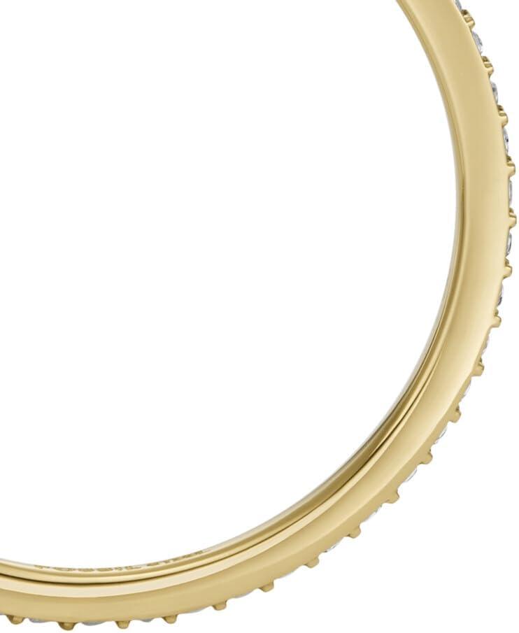 imageFossil Womens Plated Stainless Steel RingGold Dainty Glitz Band