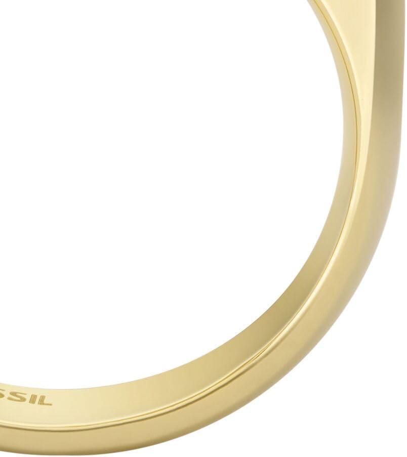 imageFossil Womens Plated Stainless Steel RingGold Dome