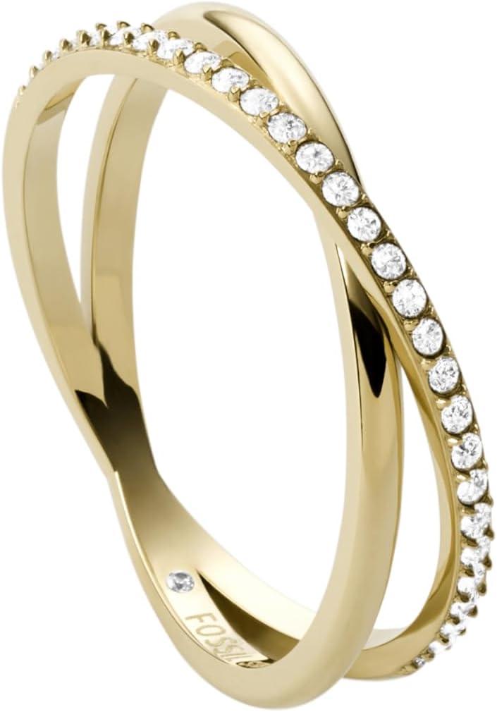 imageFossil Womens Plated Stainless Steel RingGold Ellis Pav